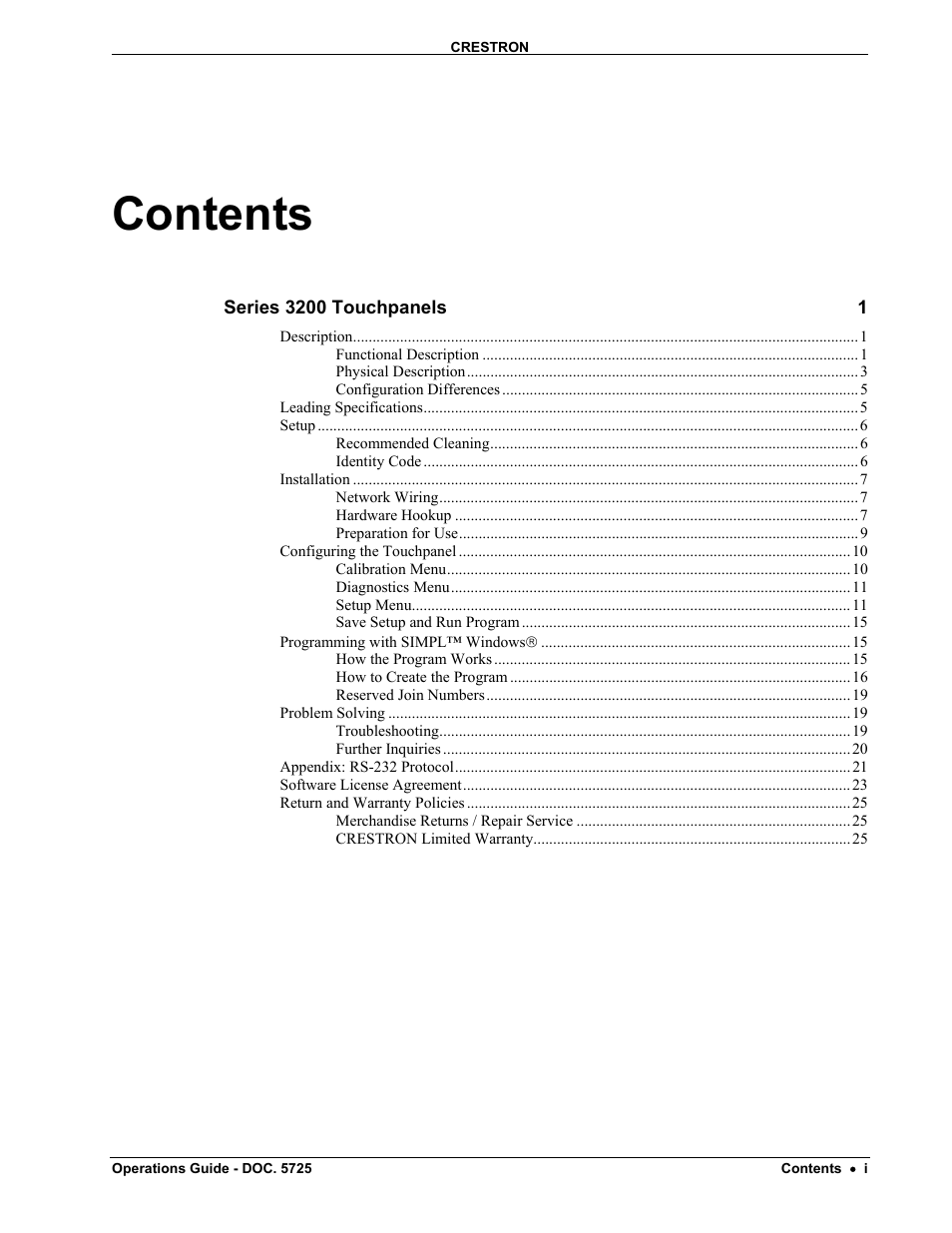 Crestron electronic 3200 User Manual | Page 3 / 32