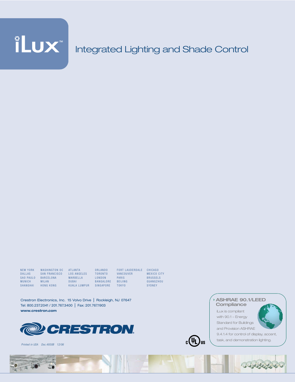 Integrated lighting and shade control, Ashrae 90.1/leed compliance | Crestron electronic CLS-C6 User Manual | Page 14 / 14