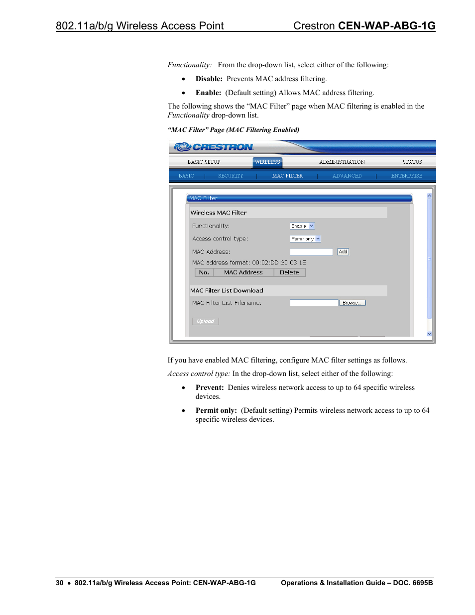 Crestron electronic One-Gang 802.11a/b/g Wireless Access Point CEN-WAP-ABG-1G User Manual | Page 34 / 56