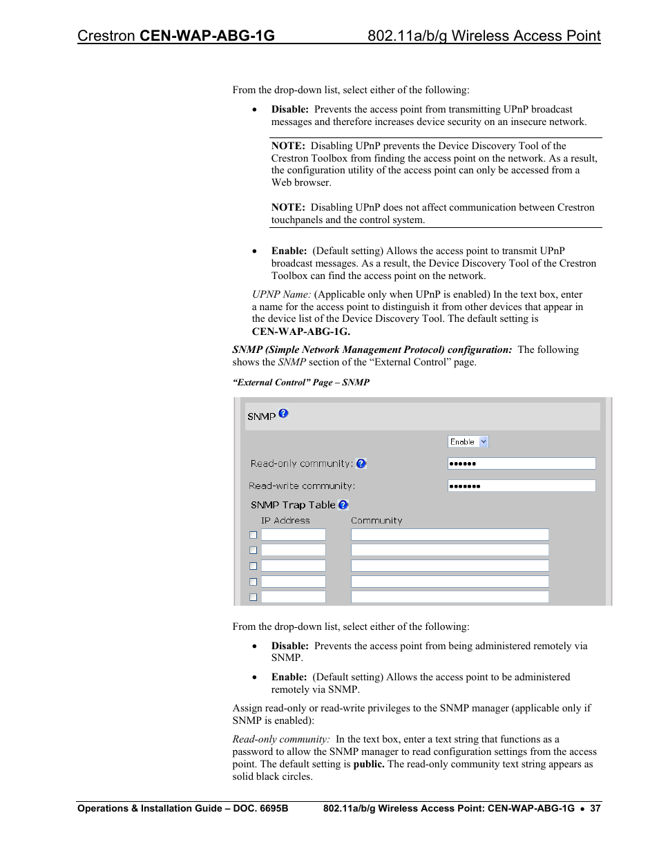 Crestron electronic One-Gang 802.11a/b/g Wireless Access Point CEN-WAP-ABG-1G User Manual | Page 41 / 56