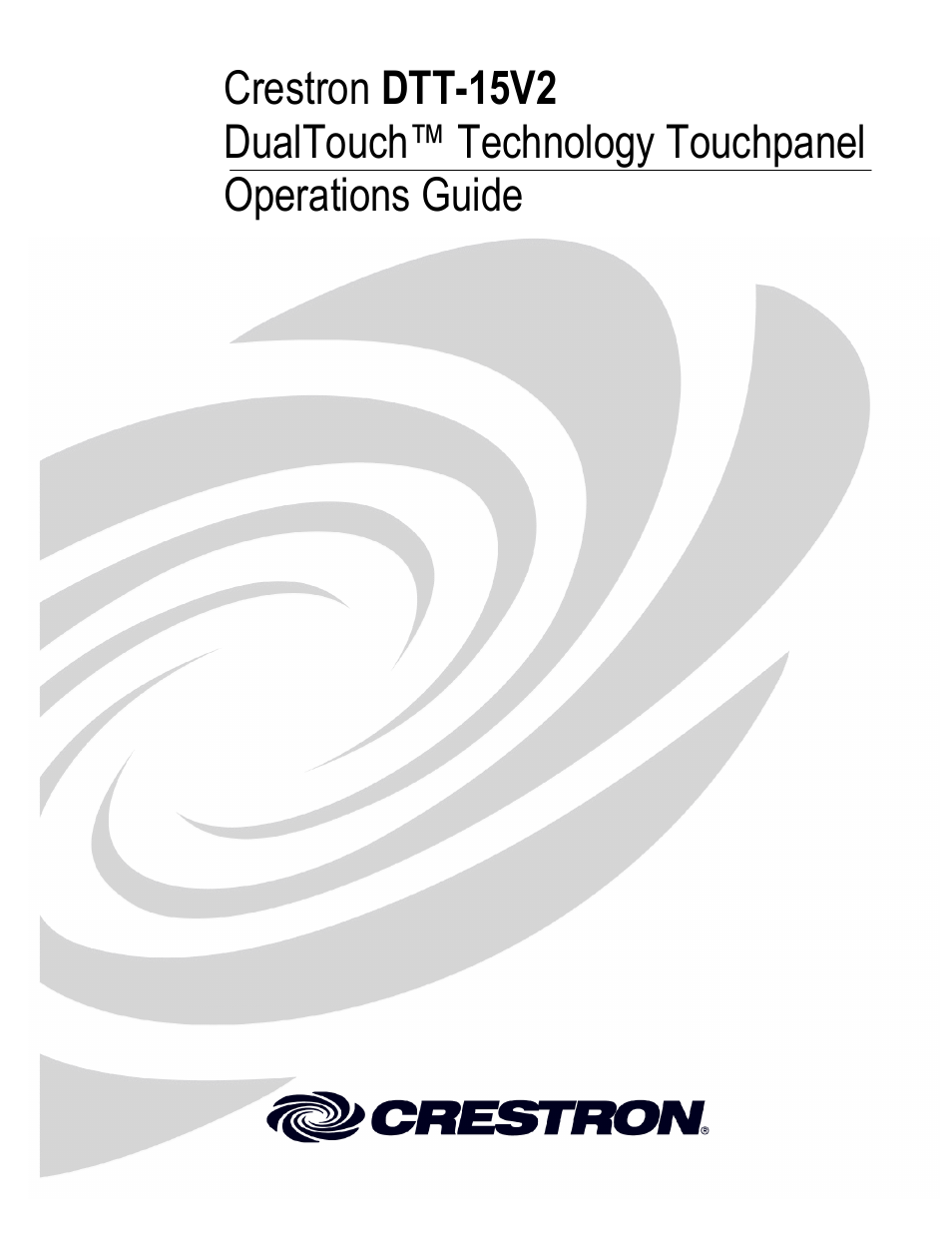 Crestron electronic DTT-15V2 User Manual | 24 pages