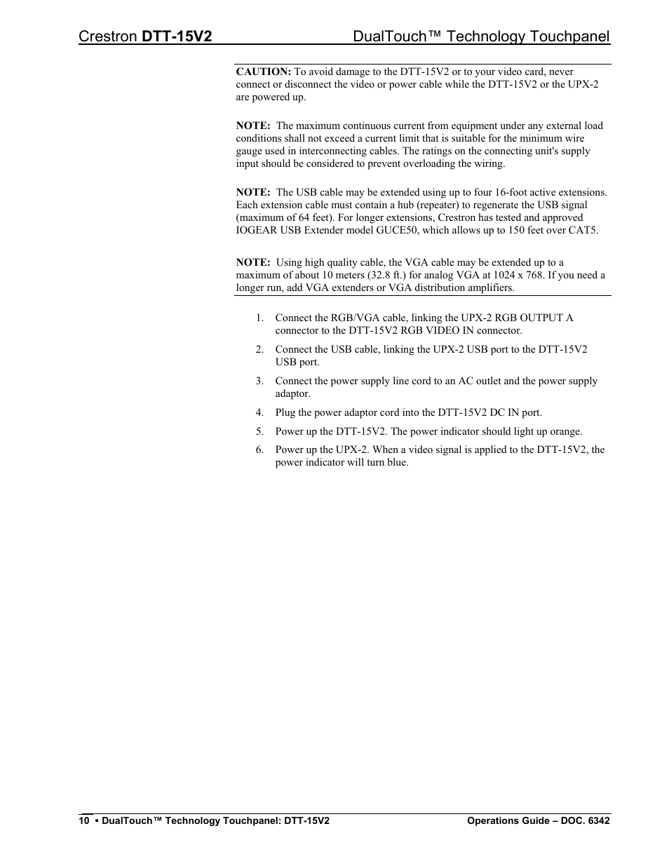 Crestron dtt-15v2 dualtouch™ technology touchpanel | Crestron electronic DTT-15V2 User Manual | Page 14 / 24