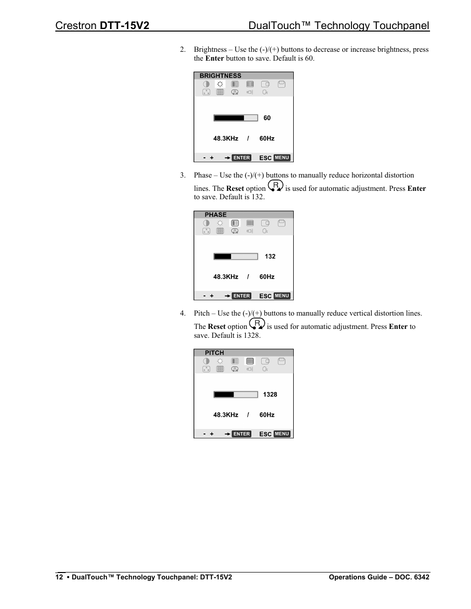 Crestron dtt-15v2 dualtouch™ technology touchpanel | Crestron electronic DTT-15V2 User Manual | Page 16 / 24