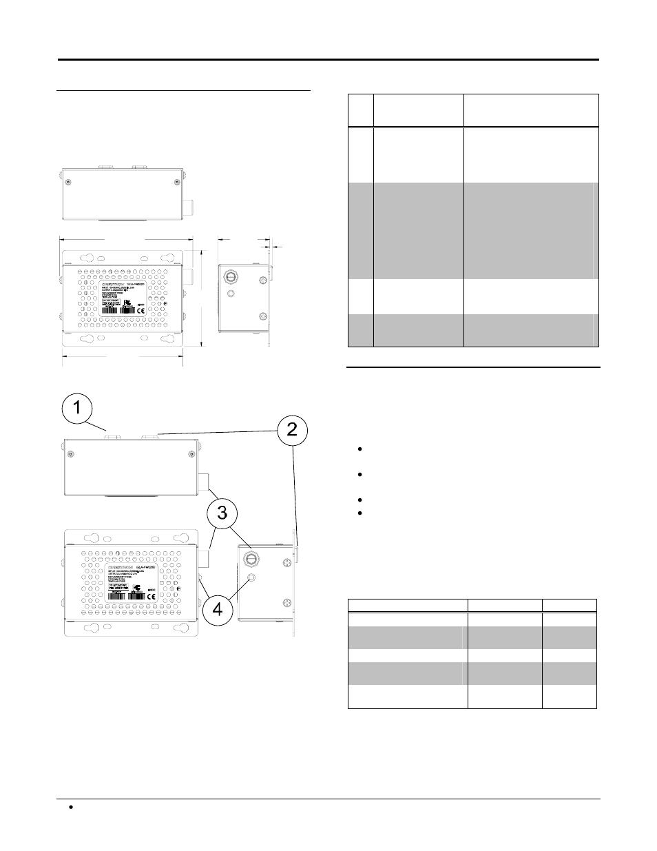 Physical description, Setup, Important notes | Supplied hardware | Crestron electronic GLA-PWSI50 User Manual | Page 4 / 8