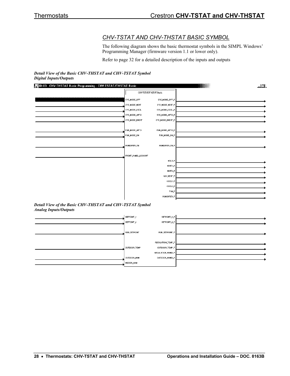 Thermostats crestron chv-tstat and chv-thstat | Crestron electronic CHV-TSTAT User Manual | Page 32 / 48