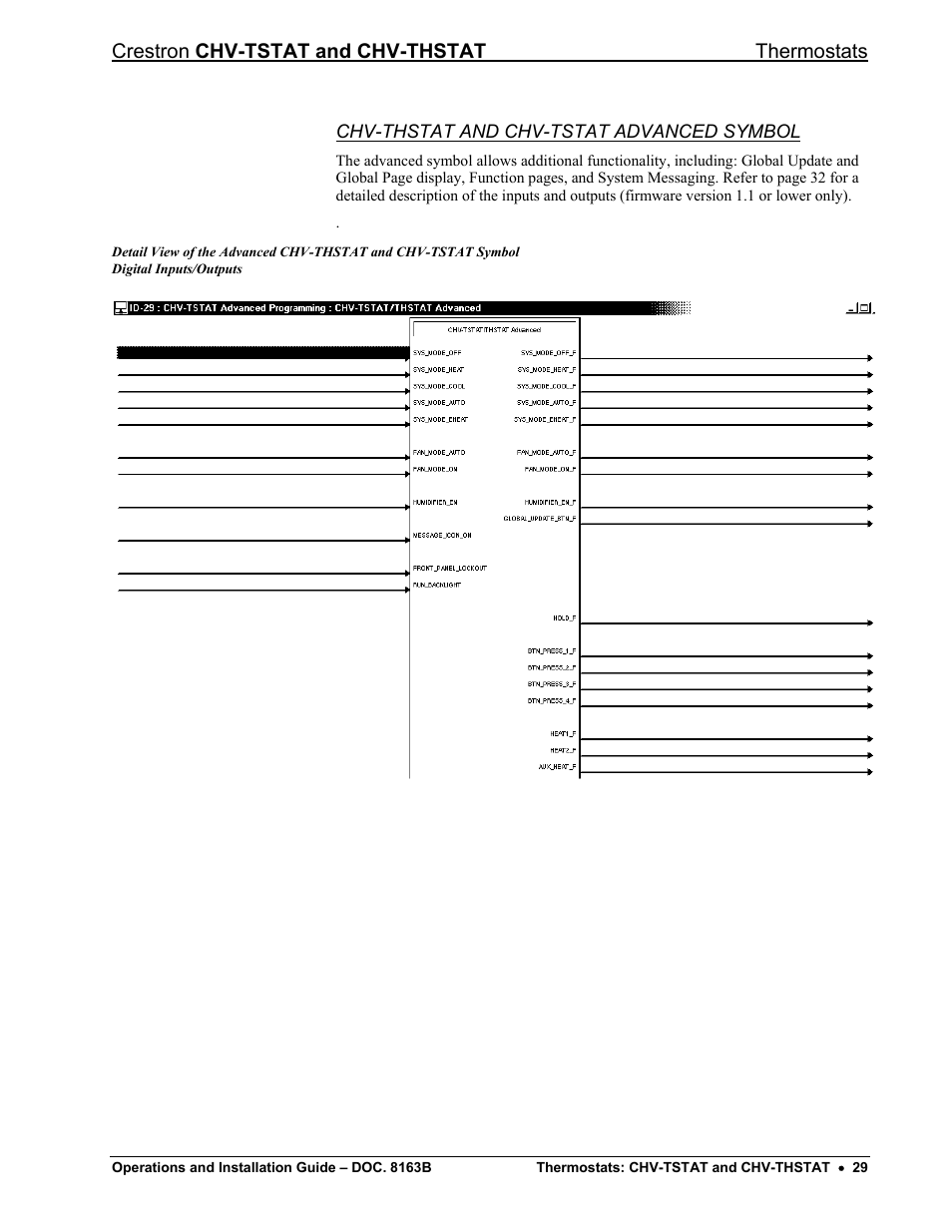 Crestron chv-tstat and chv-thstat thermostats | Crestron electronic CHV-TSTAT User Manual | Page 33 / 48