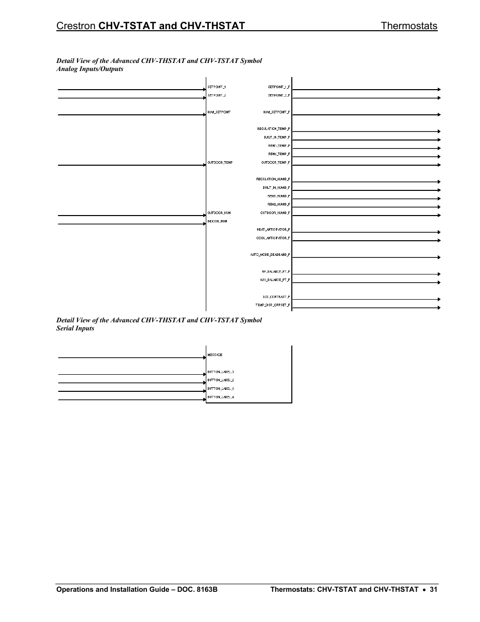 Crestron chv-tstat and chv-thstat thermostats | Crestron electronic CHV-TSTAT User Manual | Page 35 / 48