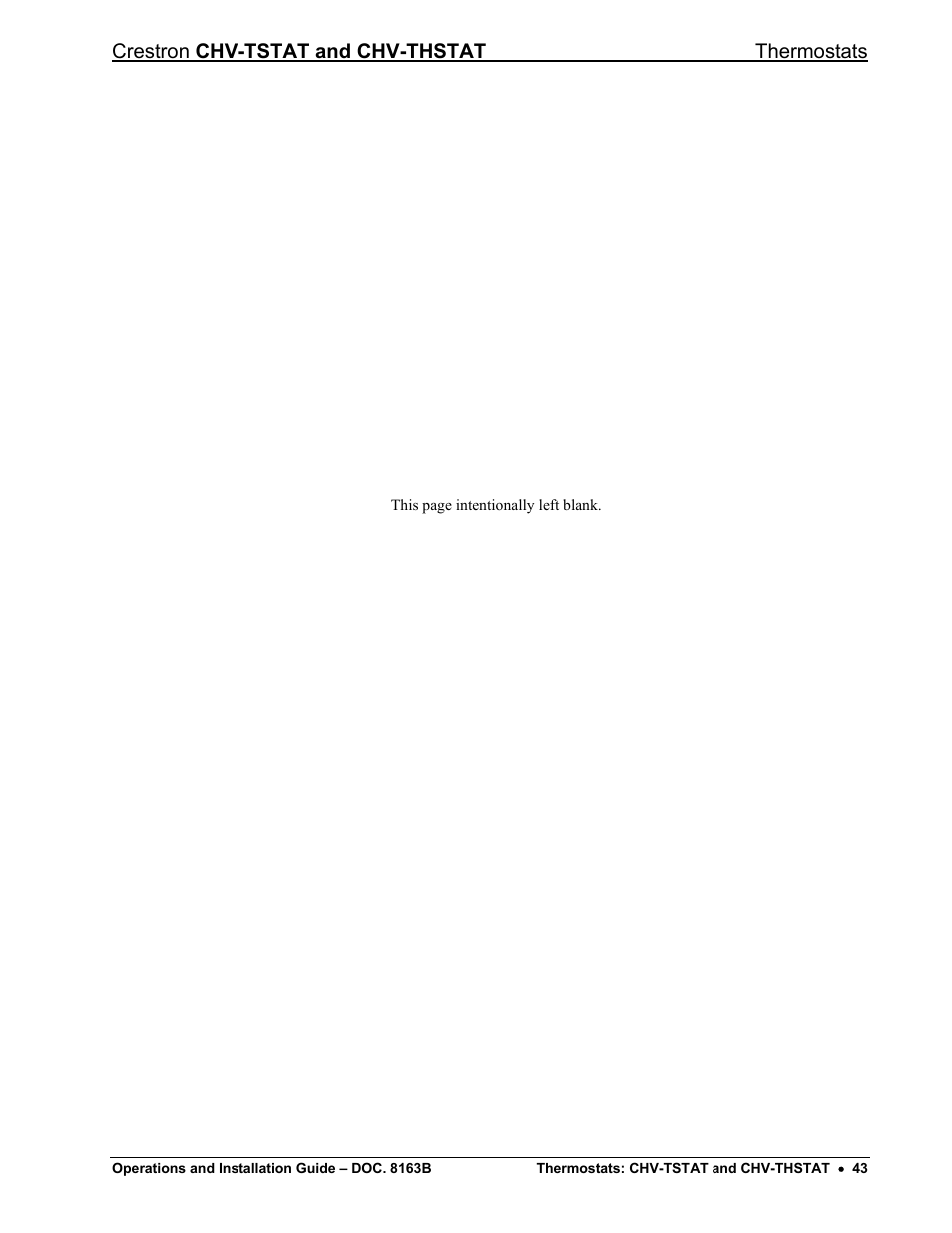 Crestron chv-tstat and chv-thstat thermostats | Crestron electronic CHV-TSTAT User Manual | Page 47 / 48