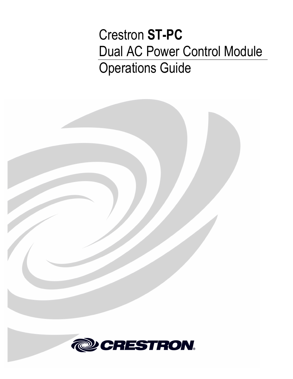 Crestron electronic ST-PC User Manual | 24 pages
