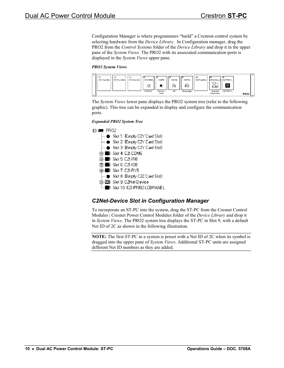 Dual ac power control module crestron st-pc | Crestron electronic ST-PC User Manual | Page 14 / 24