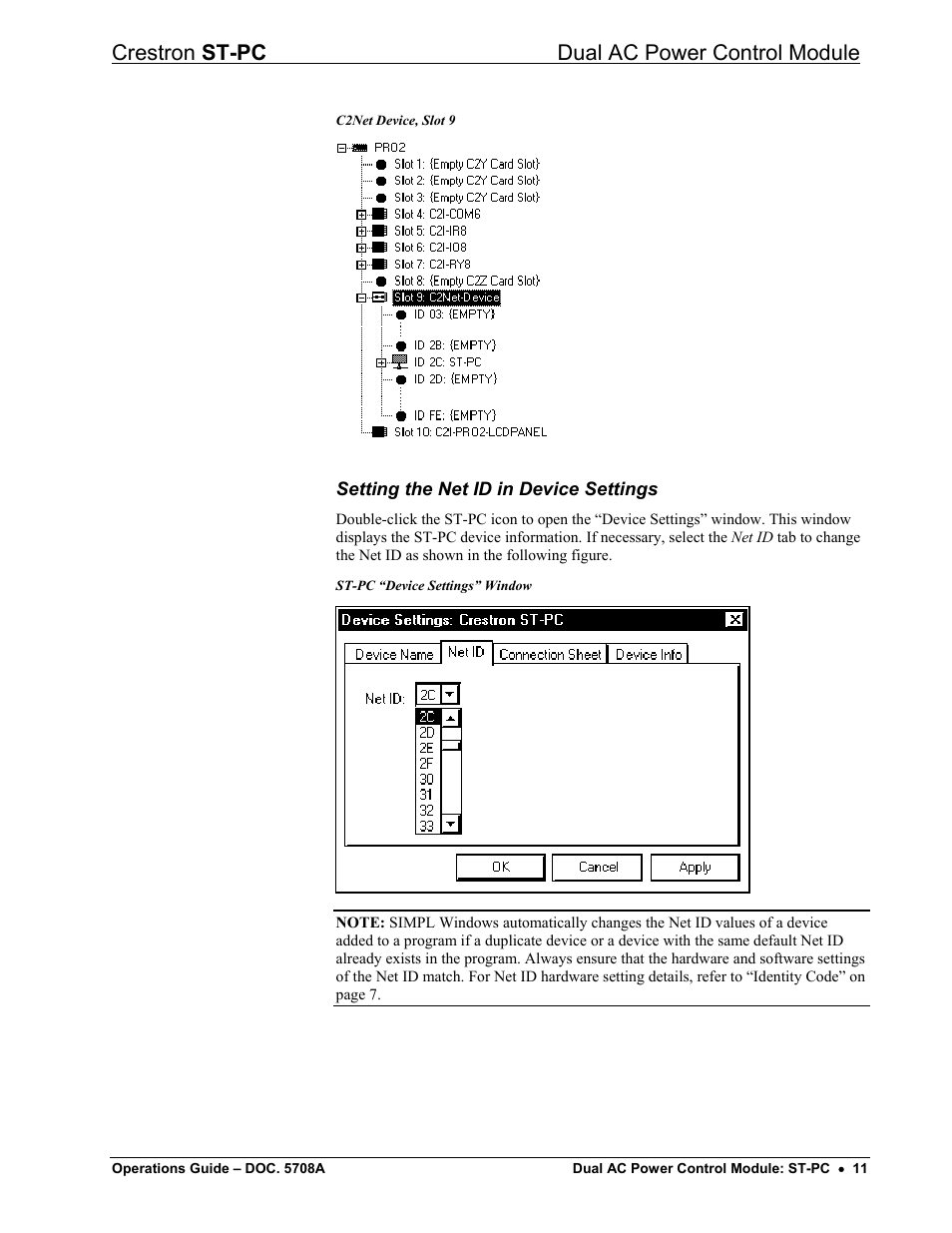 Crestron st-pc dual ac power control module | Crestron electronic ST-PC User Manual | Page 15 / 24