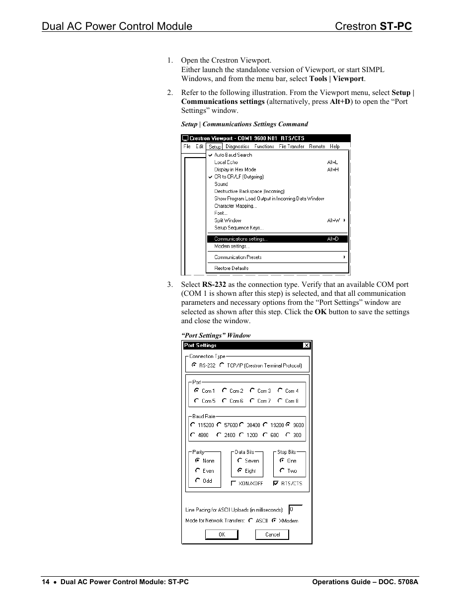 Dual ac power control module crestron st-pc | Crestron electronic ST-PC User Manual | Page 18 / 24