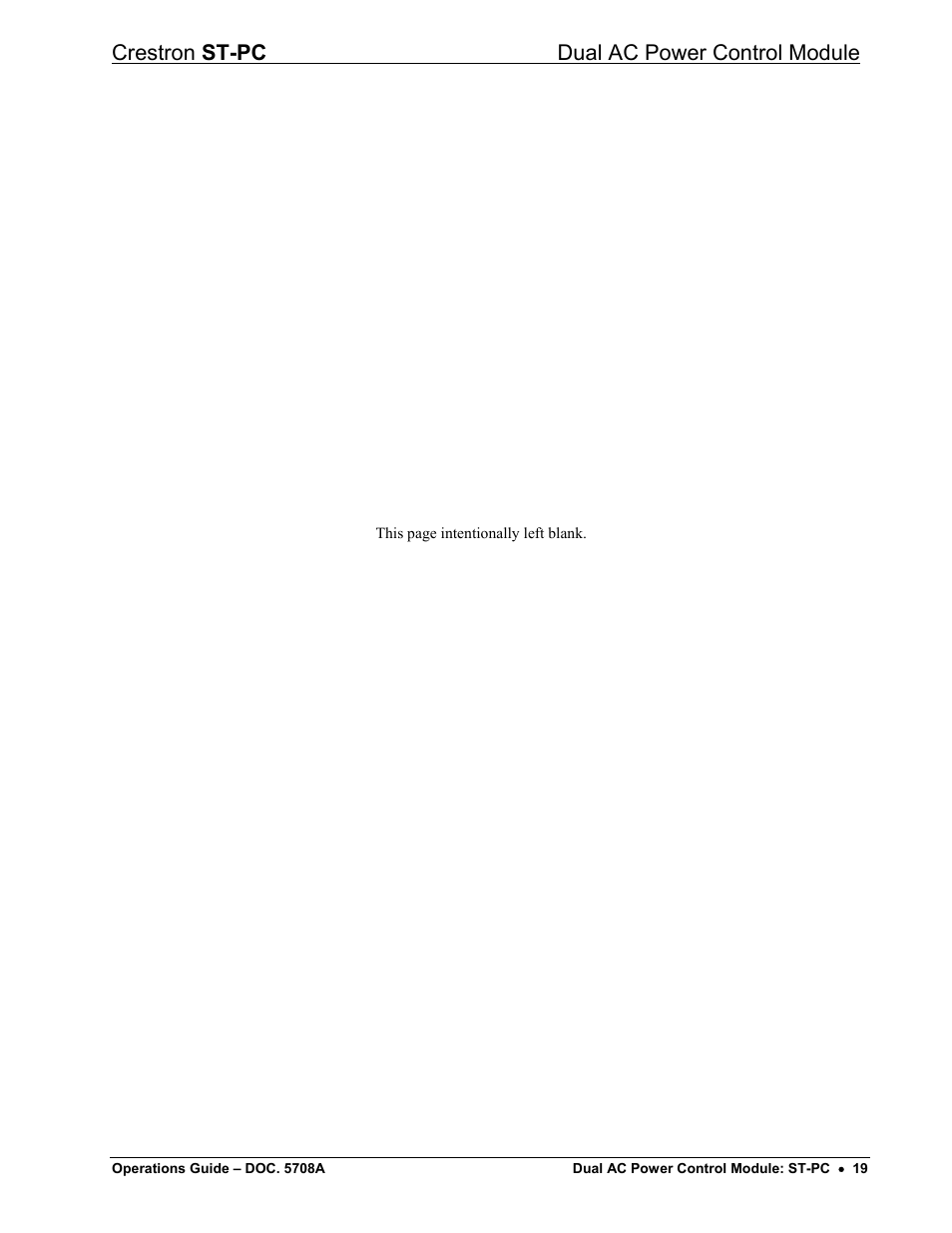 Crestron st-pc dual ac power control module | Crestron electronic ST-PC User Manual | Page 23 / 24