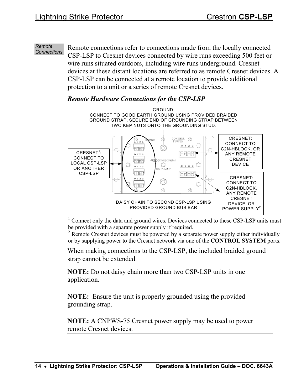 Lightning strike protector crestron csp-lsp | Crestron electronic CSP-LSP User Manual | Page 18 / 24