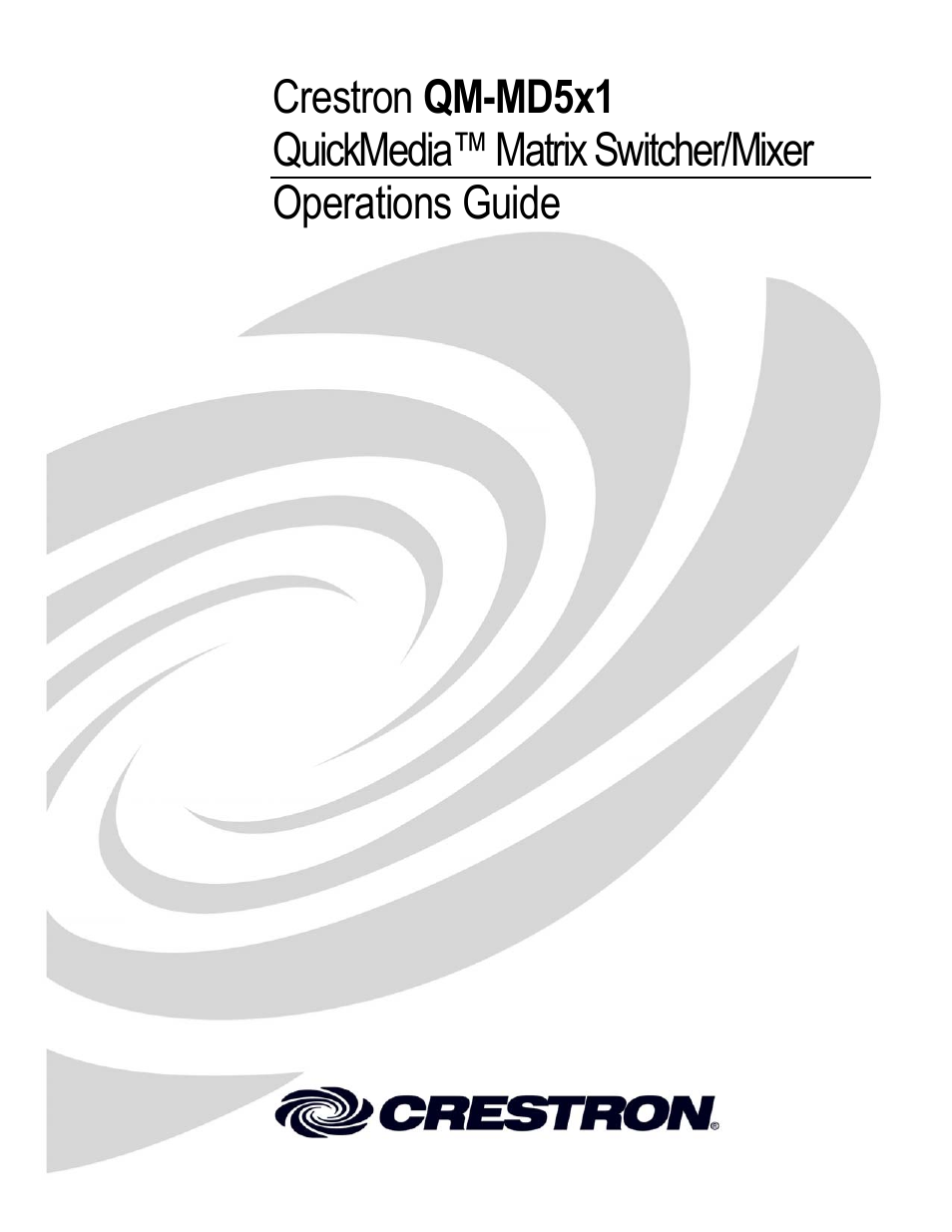 Crestron electronic QM-MD5x1 User Manual | 72 pages