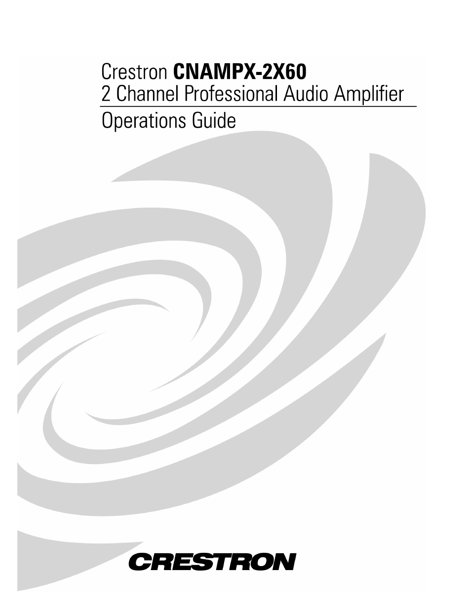 Crestron electronic CNAMPX-2X60 User Manual | 24 pages