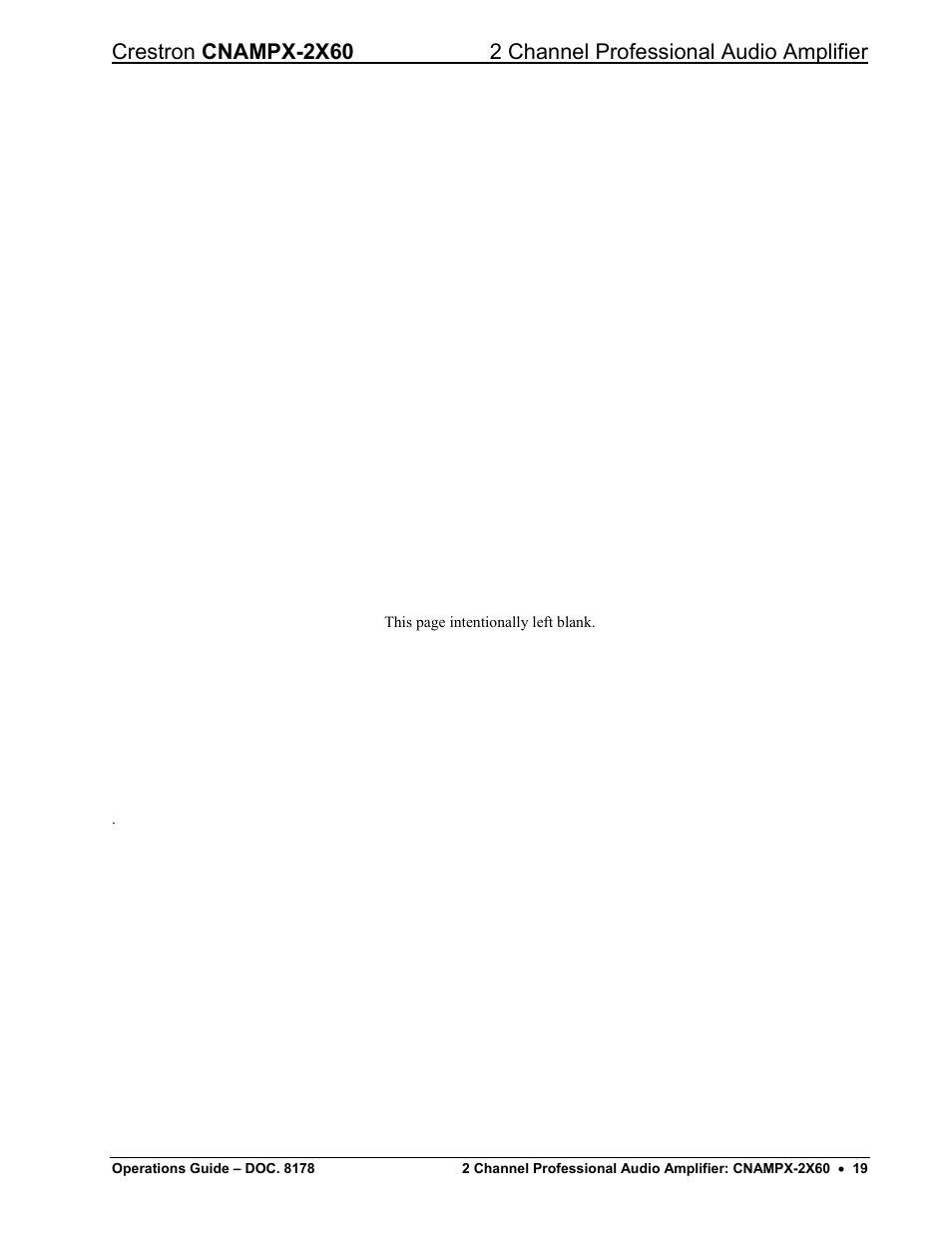 Crestron electronic CNAMPX-2X60 User Manual | Page 23 / 24