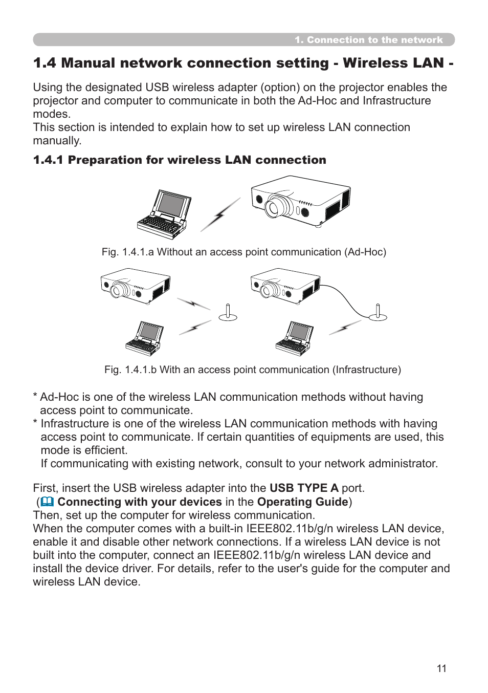 4 manual network connection setting - wireless lan | Crestron electronic CP-X8150 User Manual | Page 11 / 70