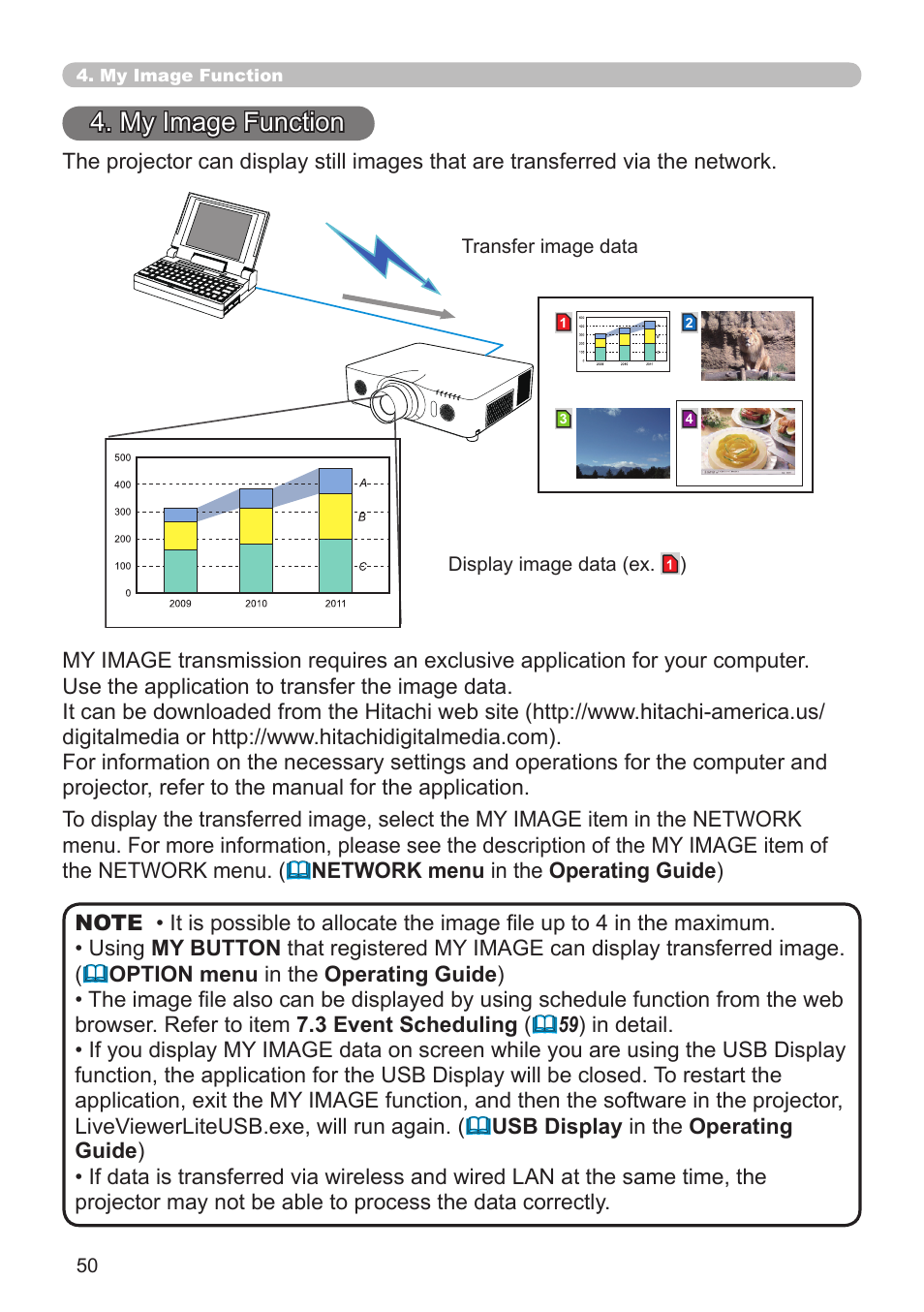 My image function | Crestron electronic CP-X8150 User Manual | Page 50 / 70