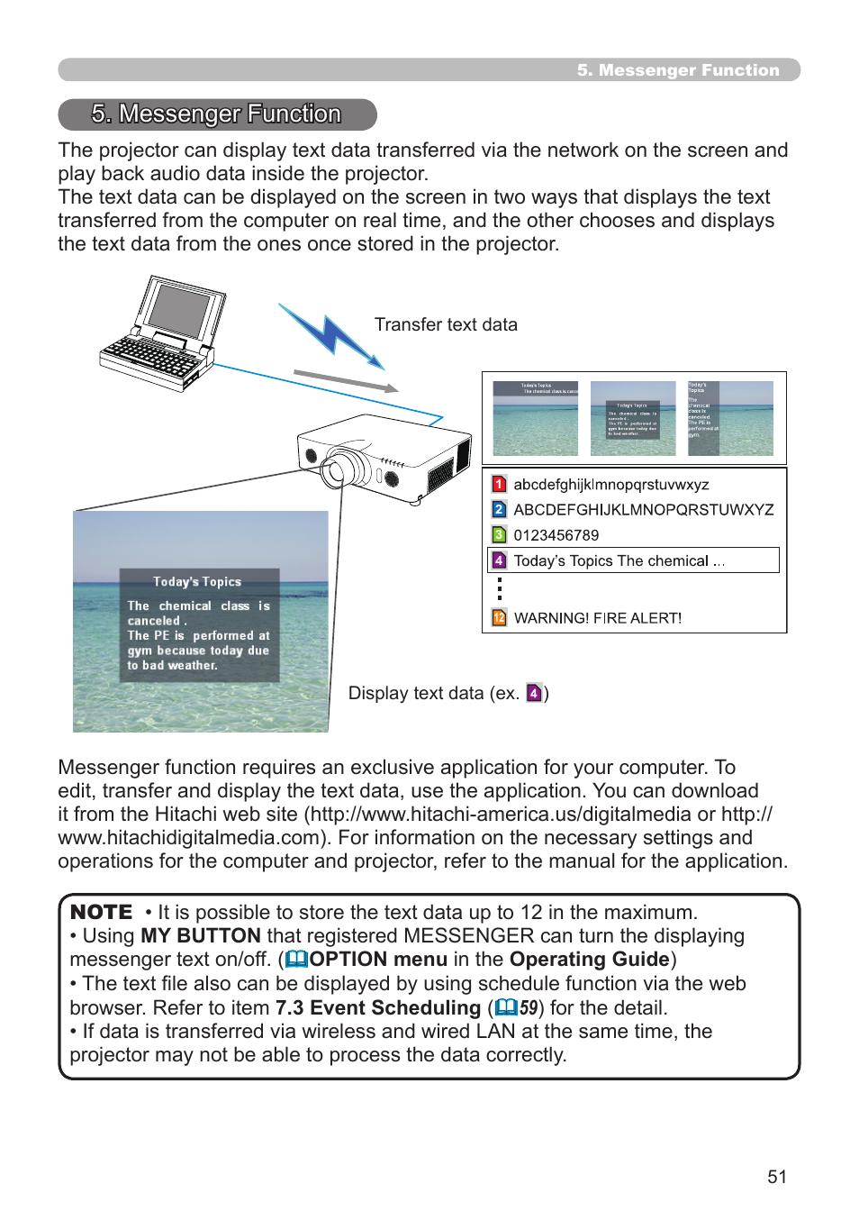 Messenger function | Crestron electronic CP-X8150 User Manual | Page 51 / 70