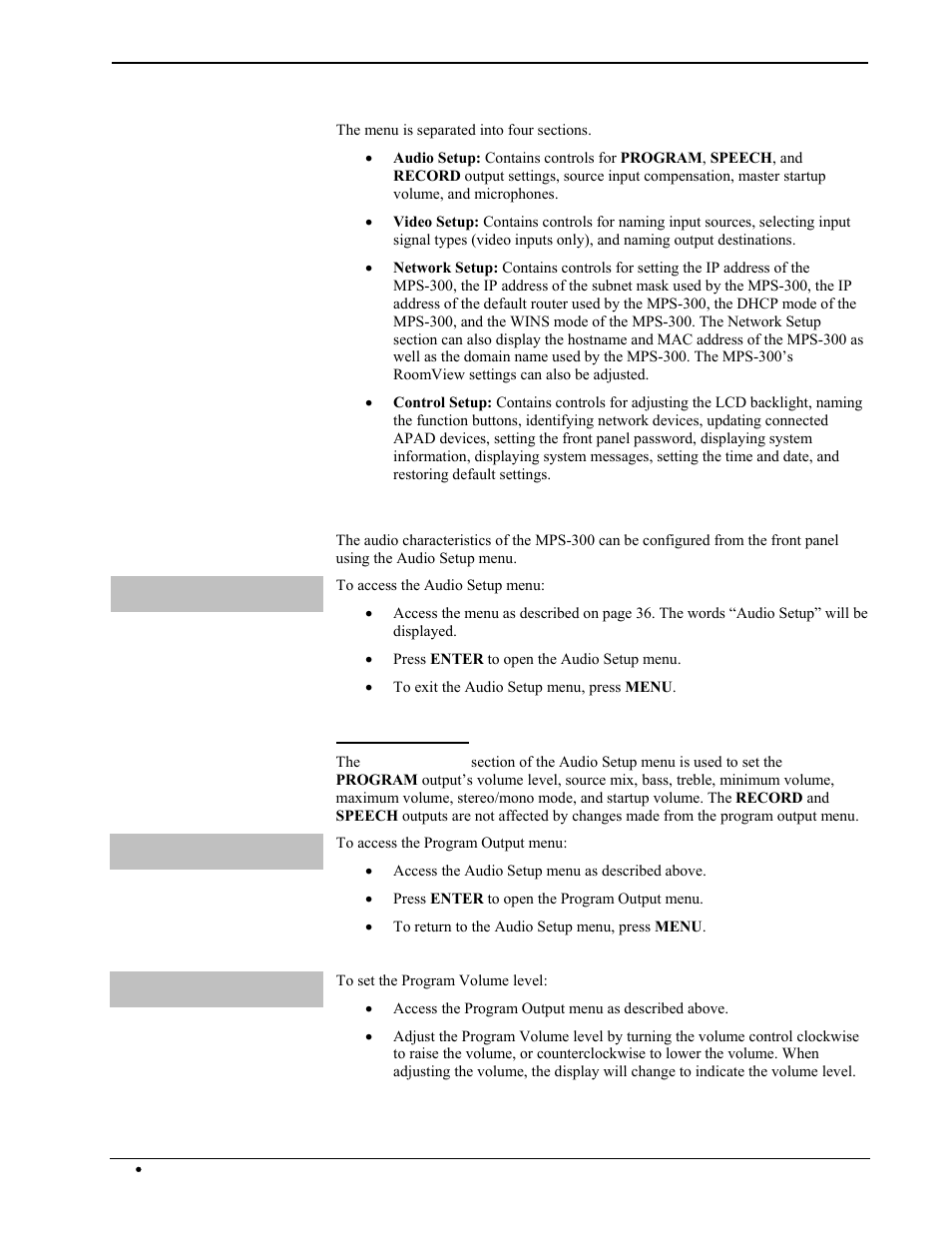 Crestron electronic Multimedia Presentation System 300 MPS-300 User Manual | Page 42 / 96