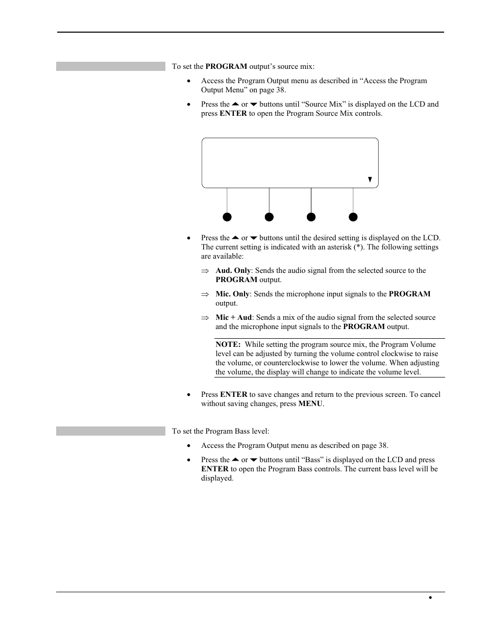 Program source mix aud. only | Crestron electronic Multimedia Presentation System 300 MPS-300 User Manual | Page 43 / 96