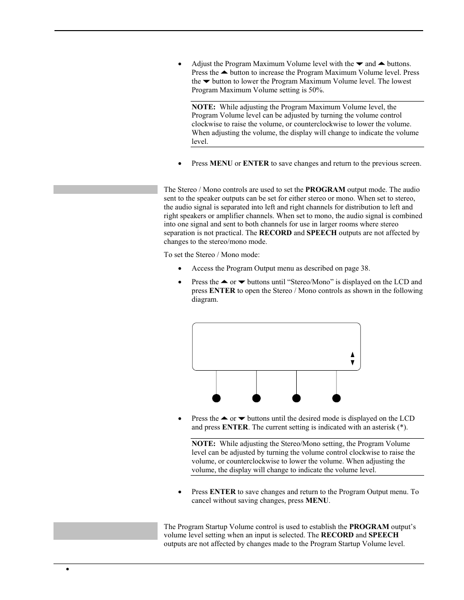 Select stereo/mono *stereo | Crestron electronic Multimedia Presentation System 300 MPS-300 User Manual | Page 46 / 96