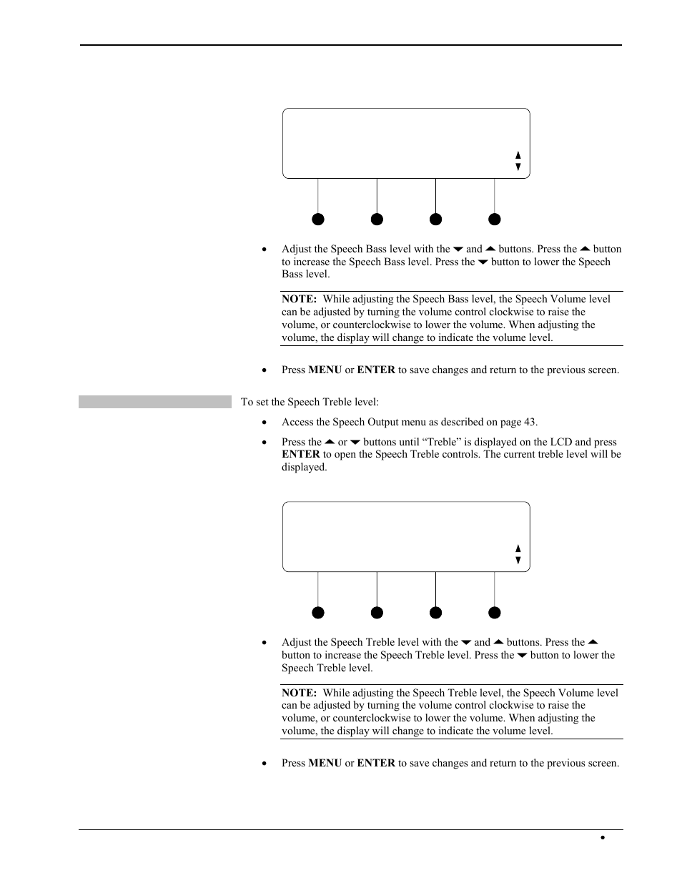 Speech bass 0db, Speech treble 0db | Crestron electronic Multimedia Presentation System 300 MPS-300 User Manual | Page 49 / 96