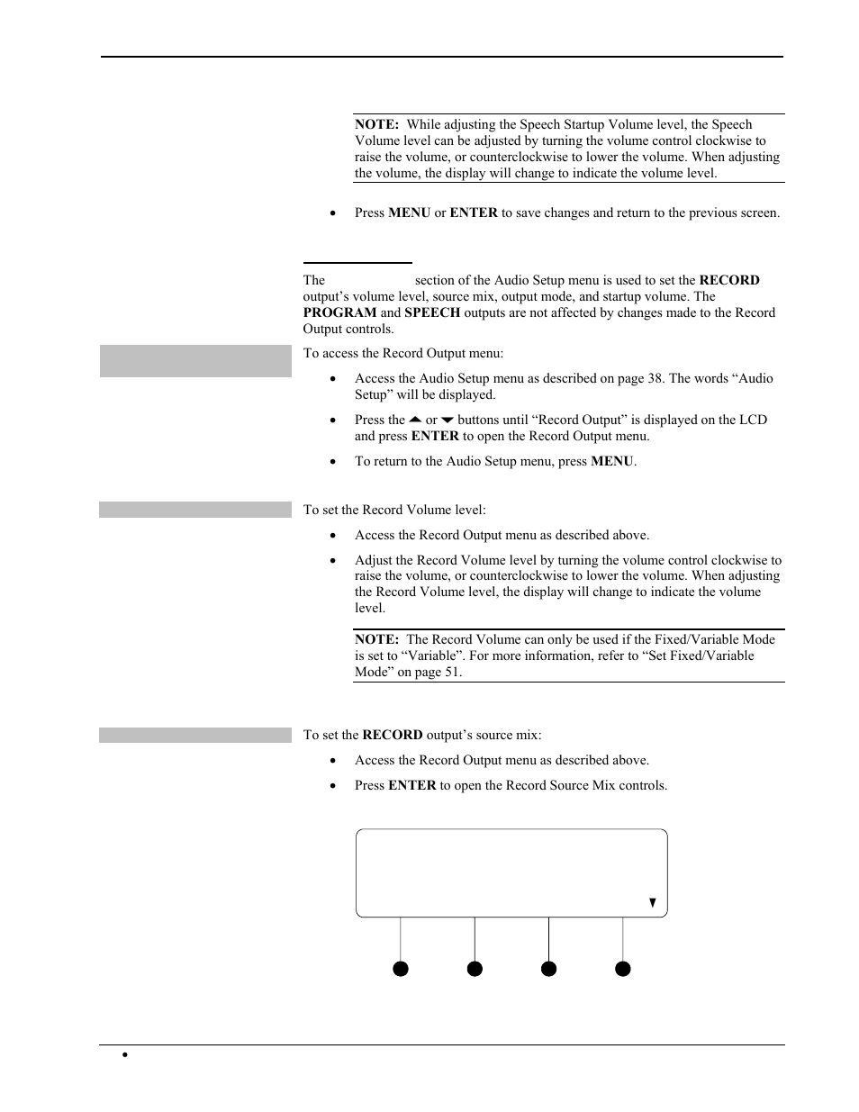 Record source mix aud. only | Crestron electronic Multimedia Presentation System 300 MPS-300 User Manual | Page 54 / 96