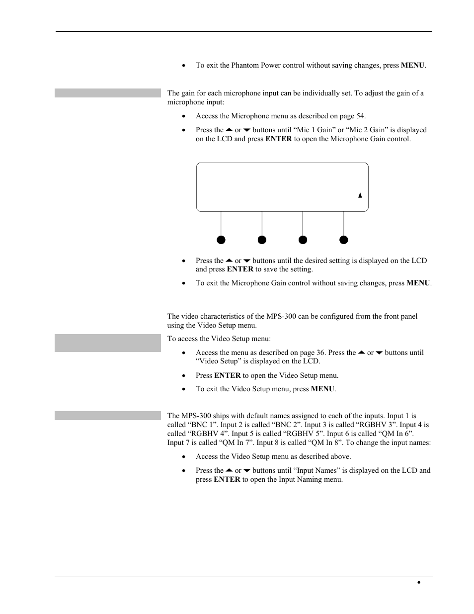 Mic 1 gain 0 | Crestron electronic Multimedia Presentation System 300 MPS-300 User Manual | Page 61 / 96