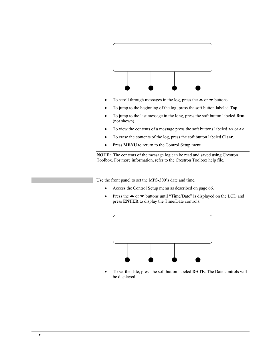 System log: top clear | Crestron electronic Multimedia Presentation System 300 MPS-300 User Manual | Page 76 / 96