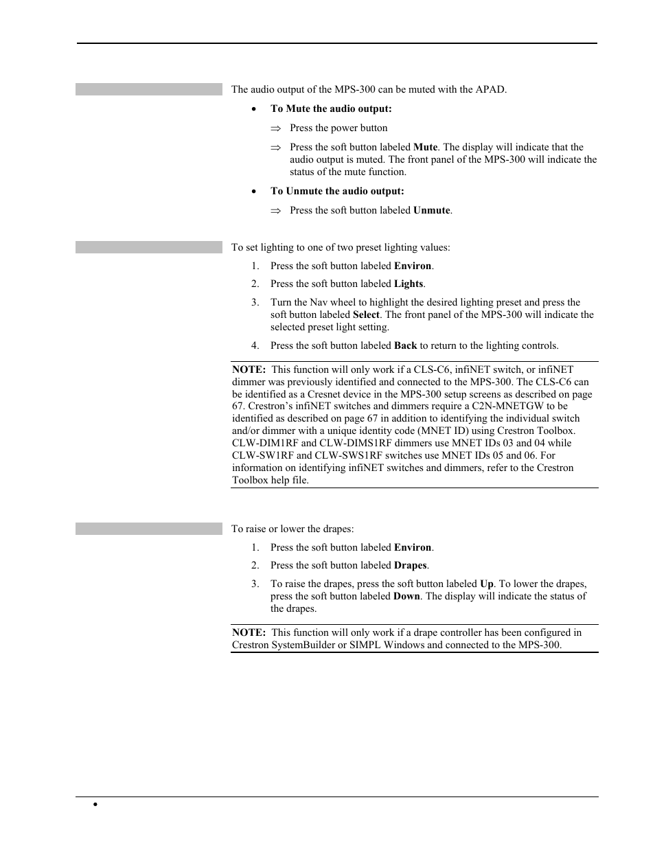 Crestron electronic Multimedia Presentation System 300 MPS-300 User Manual | Page 84 / 96