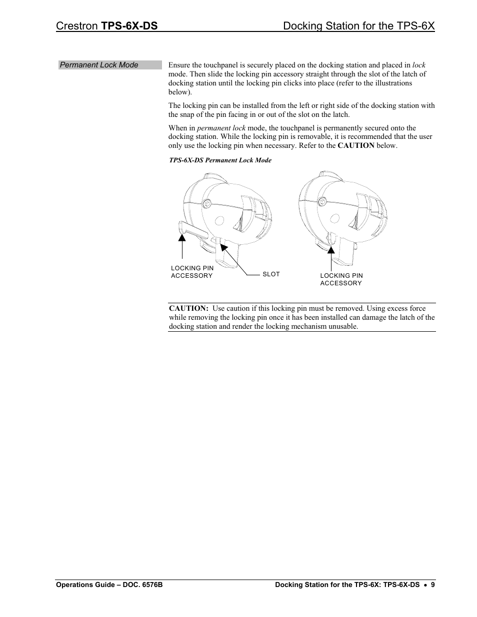 Crestron tps-6x-ds docking station for the tps-6x | Crestron electronic TPS-6X-DS User Manual | Page 13 / 16