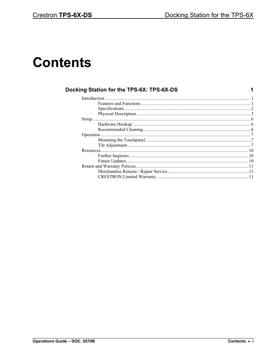 Crestron electronic TPS-6X-DS User Manual | Page 3 / 16