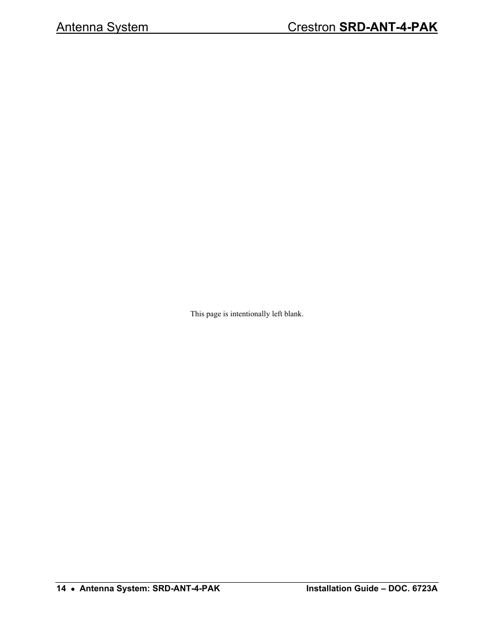 Antenna system crestron srd-ant-4-pak | Crestron electronic Antenna System SRD-ANT-4-PAK User Manual | Page 18 / 20