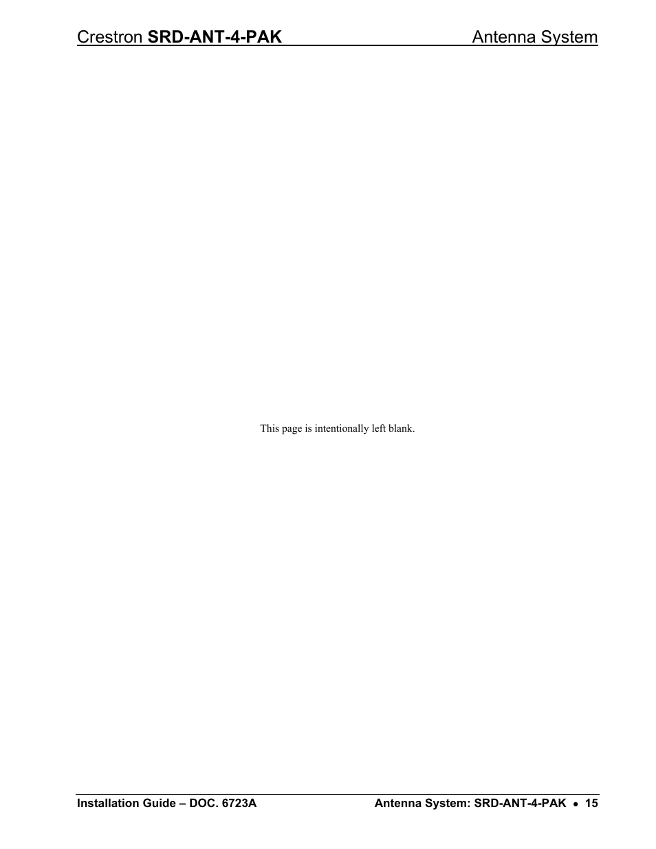 Crestron srd-ant-4-pak antenna system | Crestron electronic Antenna System SRD-ANT-4-PAK User Manual | Page 19 / 20