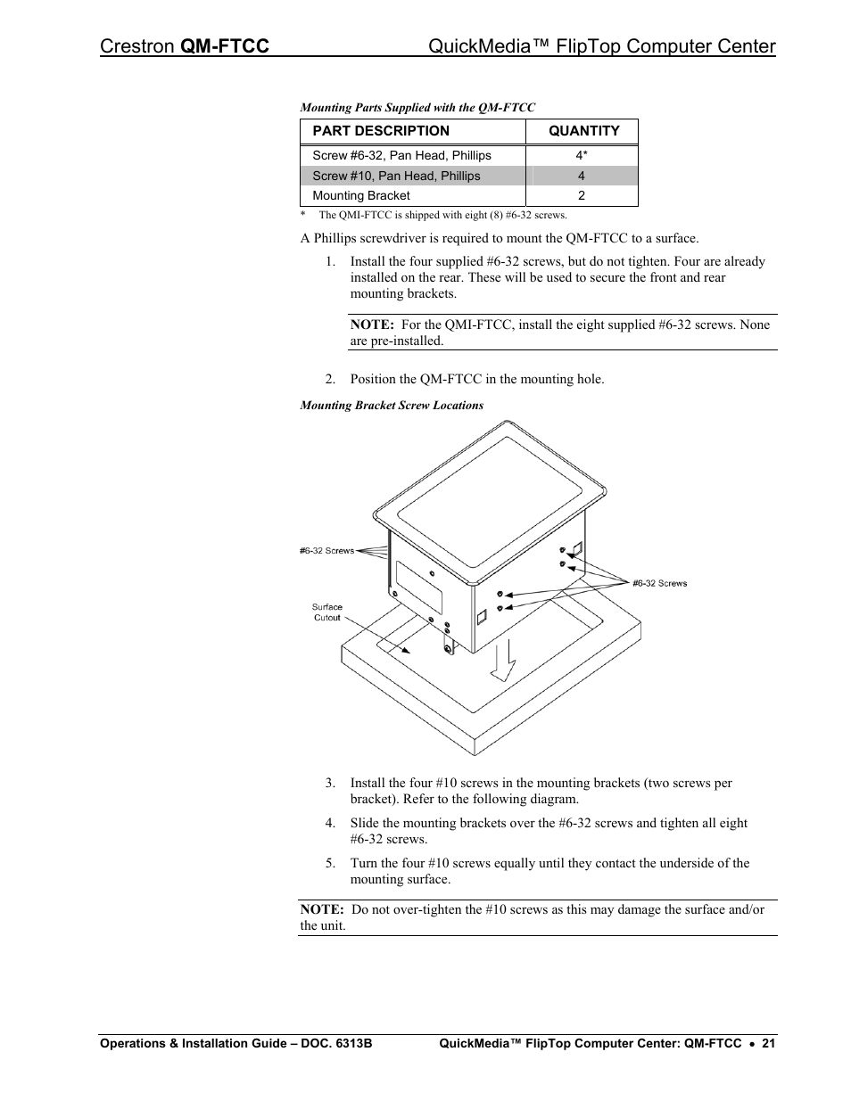 Crestron electronic QM-FTCC User Manual | Page 25 / 48