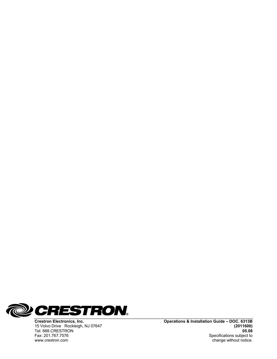 Crestron electronic QM-FTCC User Manual | Page 48 / 48