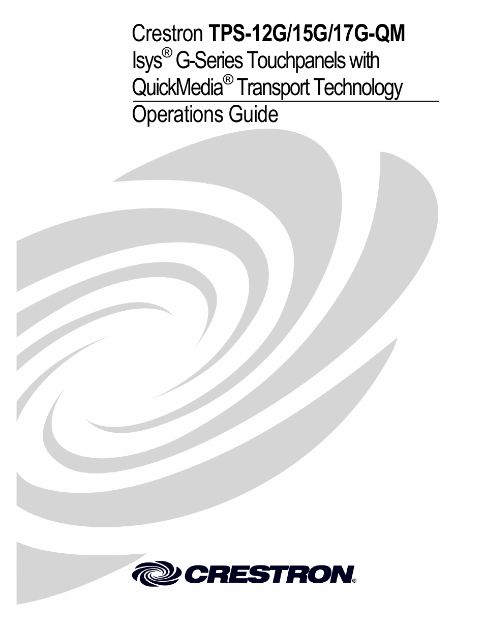 Crestron electronic Isys G-Series TPS-15G-QM User Manual | 70 pages