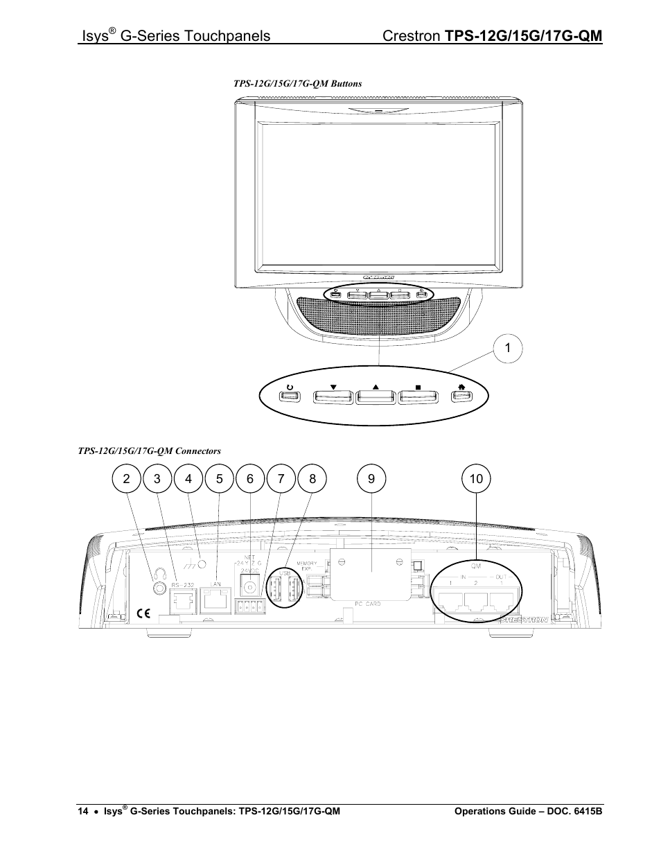 Isys | Crestron electronic Isys G-Series TPS-15G-QM User Manual | Page 18 / 70