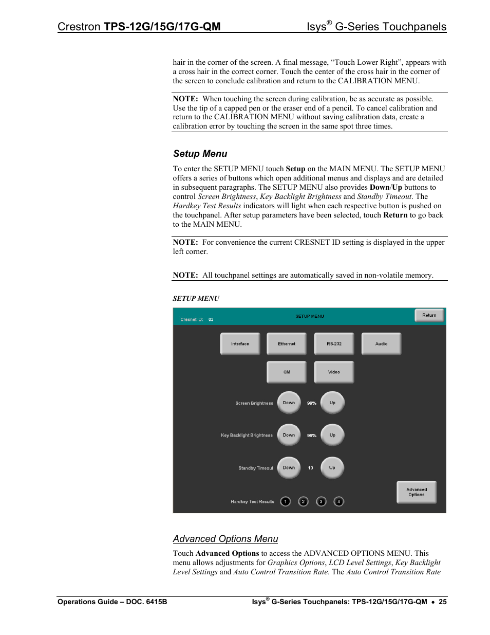 G-series touchpanels | Crestron electronic Isys G-Series TPS-15G-QM User Manual | Page 29 / 70
