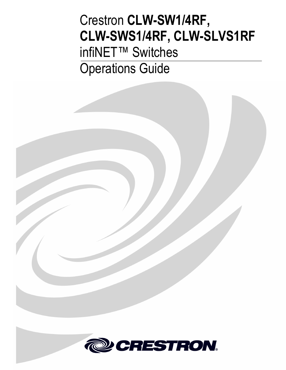 Crestron electronic CLW-SW1/4RF User Manual | 36 pages