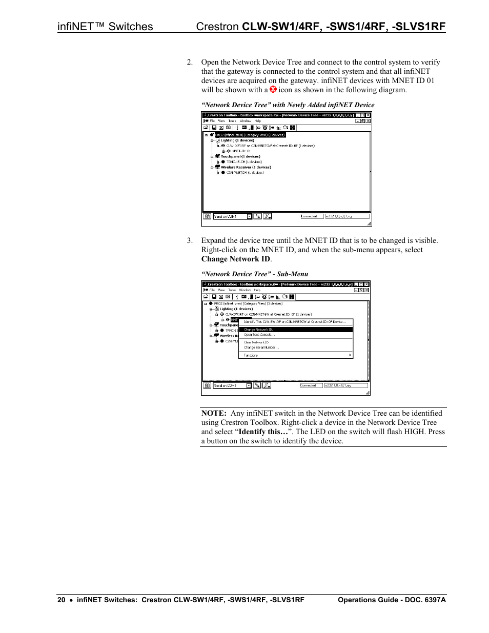 Crestron electronic CLW-SW1/4RF User Manual | Page 24 / 36