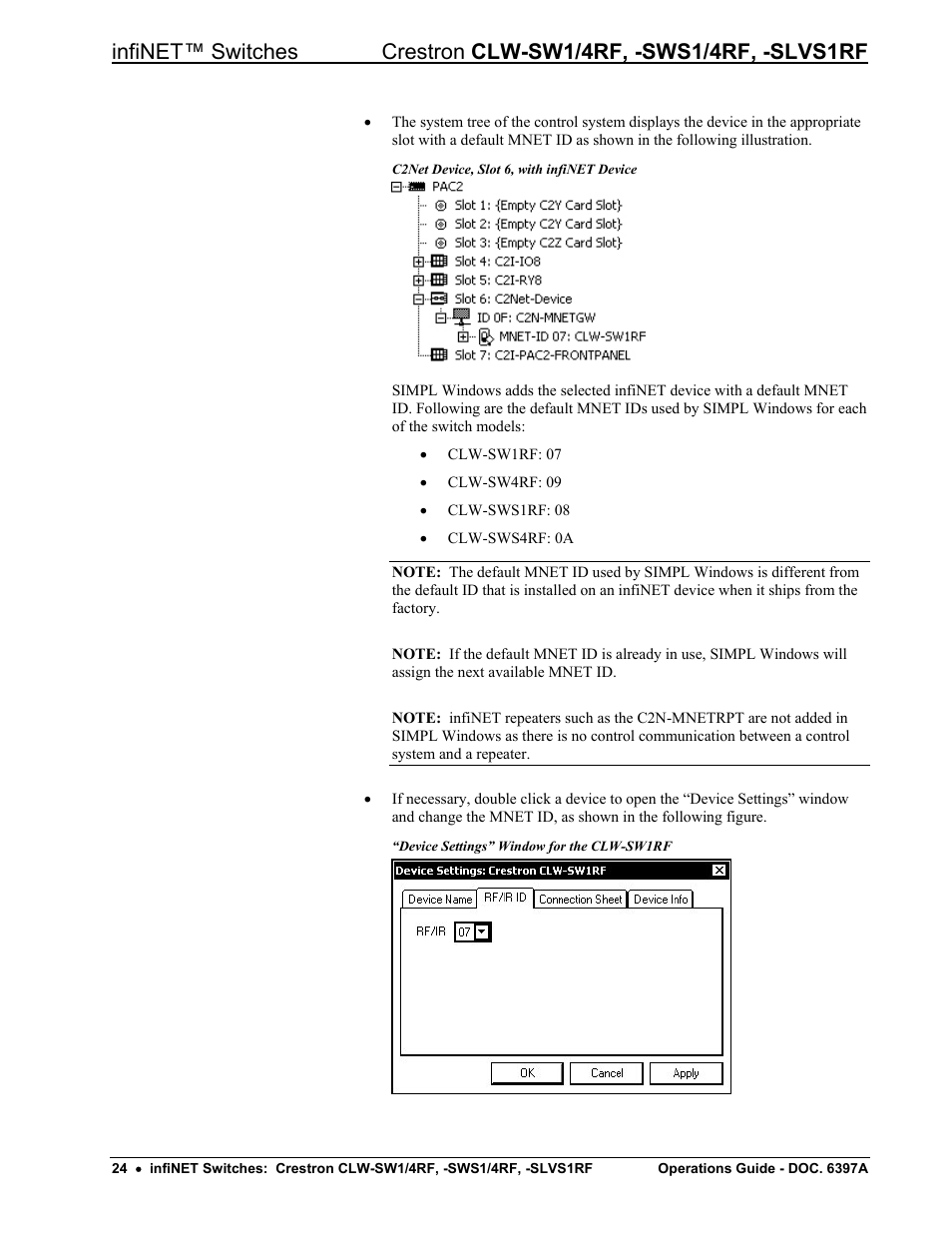 Crestron electronic CLW-SW1/4RF User Manual | Page 28 / 36