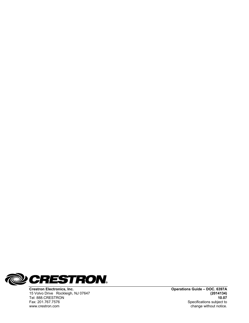 Crestron electronic CLW-SW1/4RF User Manual | Page 36 / 36