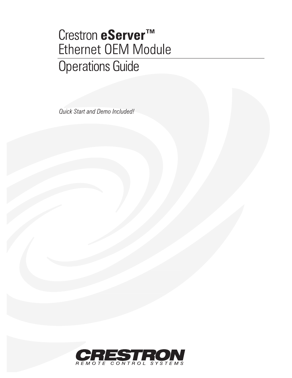 Crestron electronic Ethernet User Manual | 44 pages