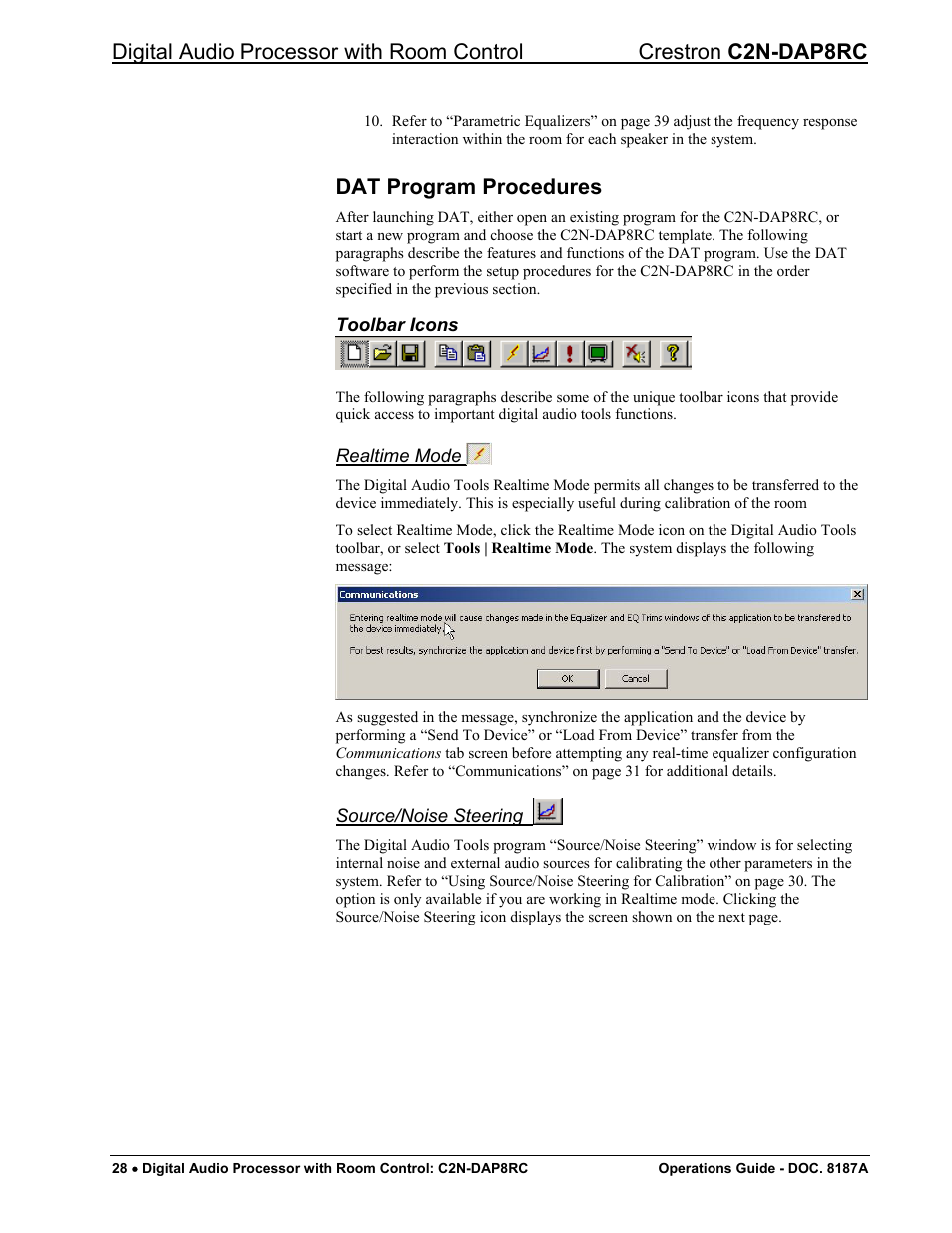 Dat program procedures | Crestron electronic C2N-DAP8RC User Manual | Page 32 / 80