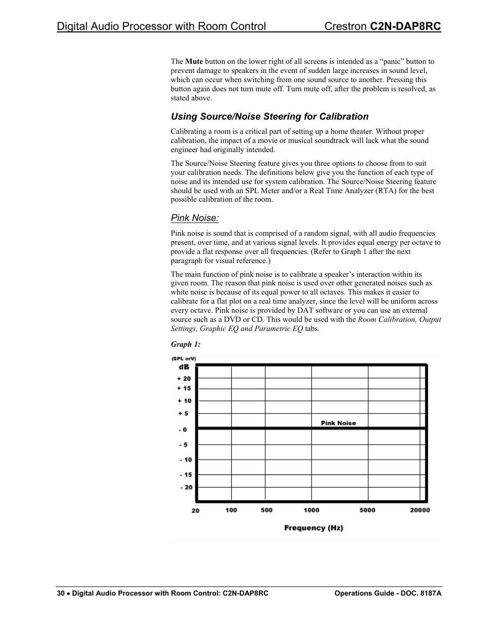 Ns in “using source/noise steering for calibration, Using source/noise steering for calibration | Crestron electronic C2N-DAP8RC User Manual | Page 34 / 80