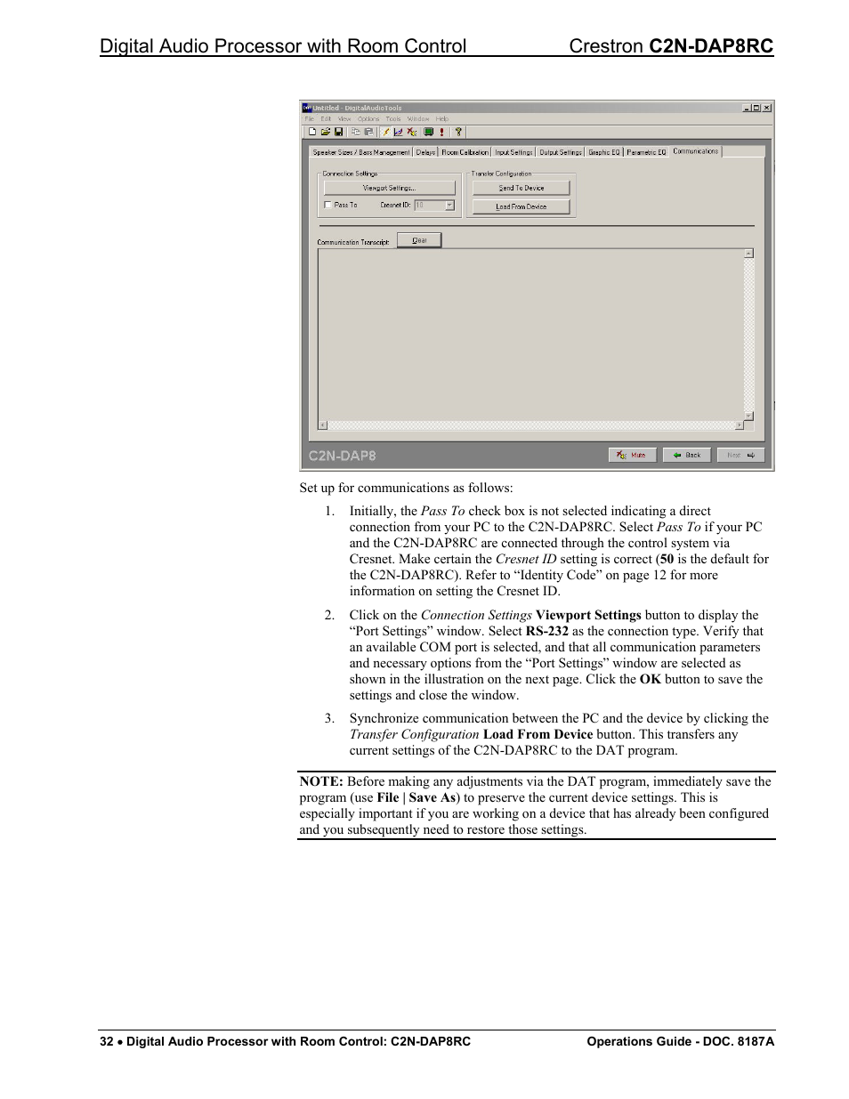 Crestron electronic C2N-DAP8RC User Manual | Page 36 / 80