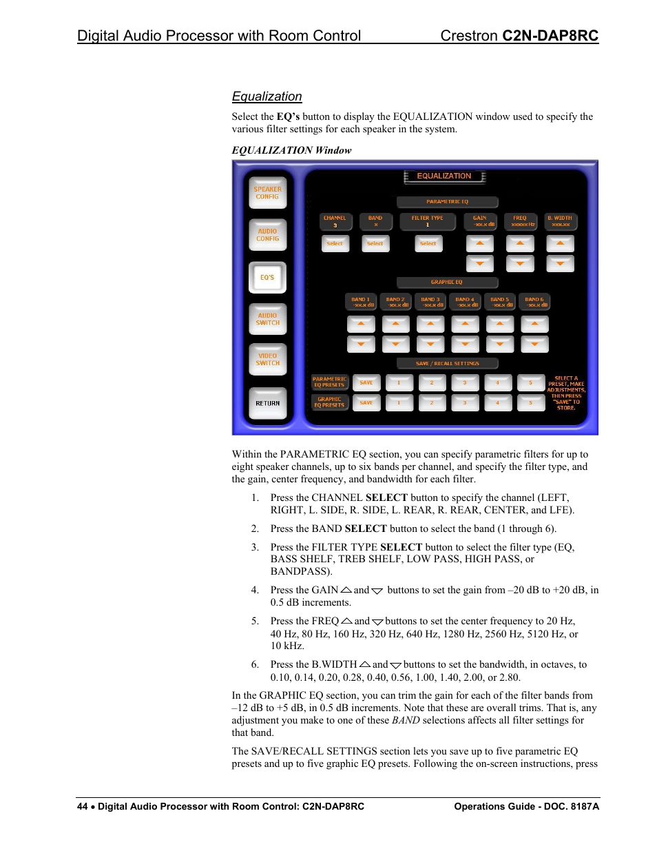 Crestron electronic C2N-DAP8RC User Manual | Page 48 / 80